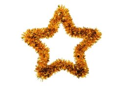 Lesklá vánoční hvězda, zlatá, 30 cm - použito (83500483)