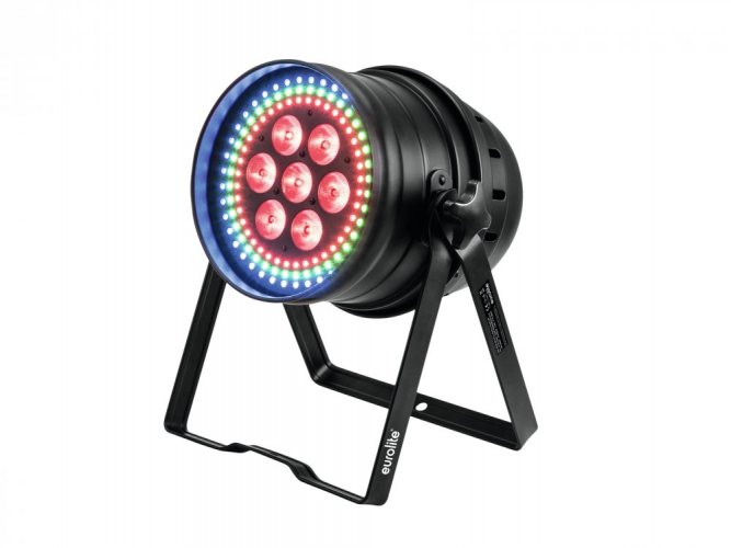 Eurolite LED PAR-64 Hypno, 7x12W HCL, krátký černý