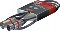 Stagg SMC1 RD, mikrofonní kabel XLR/XLR, 1m, červené kroužky