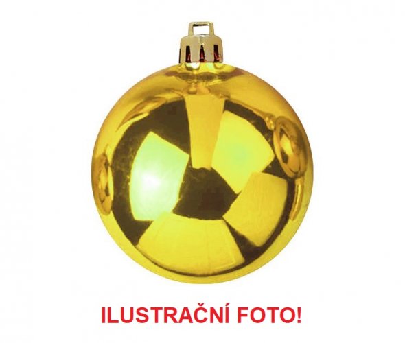Vánoční dekorační ozdoby, 10 cm, zlaté, 4 ks - použito (83501261)