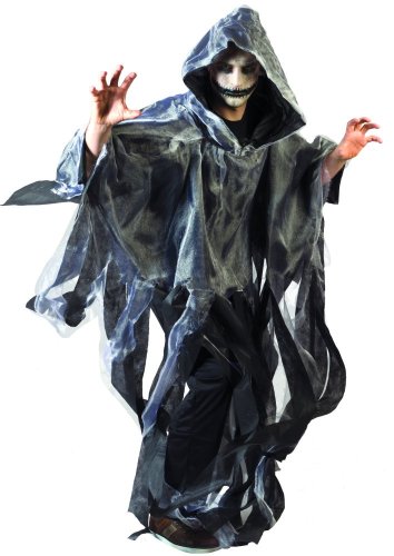 Kostým Ghoul s kápí šedý, pro dospělé