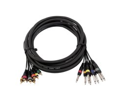 Snake kabel 8x Cinch - 8x Jack 6,3 mono, 15 m Snake kabel 8x Cinch - 8x Jack 6,3 mono, 15 m
