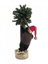 Vánoční medvěd se stromkem, 105cm