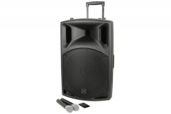 QTX QX-15 PLUS, mobilní 15" řečnický a zvukový systém MP3/BT/FM/2x UHF QTX QX-15 PLUS, mobilní 15" řečnický a zvukový systém MP3/BT/FM/2x UHF
