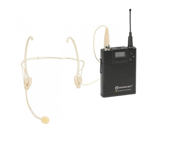 Relacart set UR-222S + BP UT-222 + HS HM-600S, 1-kanálový UHF bezdrátový mikrofonní systém