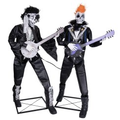 Halloween punkrockové duo kostlivců, 185 cm Halloween punkrockové duo kostlivců, 185 cm